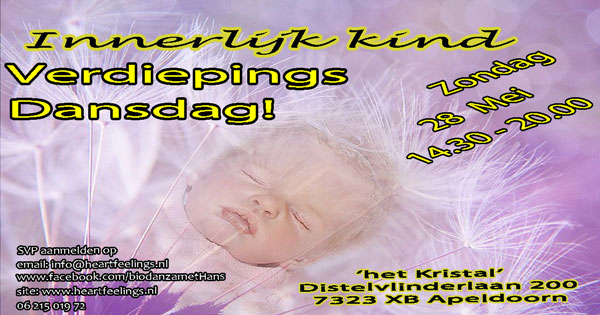 Geannuleerd! Verdiepingsdansdag ‘Innerlijk kind’ zondag 28 mei 2023