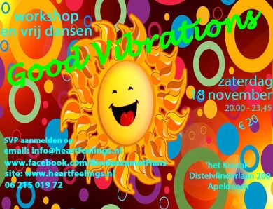 Za 18 november Biodanza PARTY: ‘Good Vibrations!
