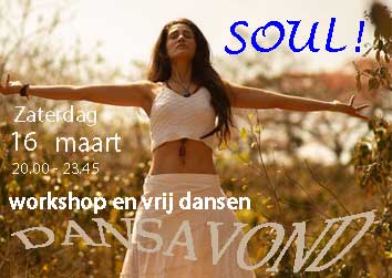 za 16 maart feestavond biodanza ‘SOUL!’