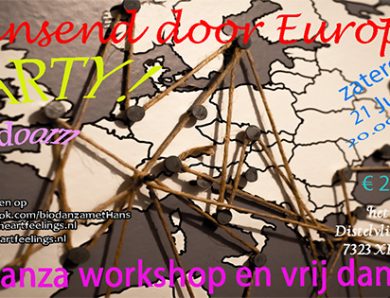 Za 21 juni Biodanza Party Apeldoorn ‘Dansend door Europa’