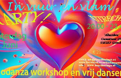 Za 7 juni Biodanza party UTRECHT ‘In vuur en vlam’